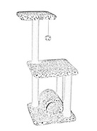кошкин дом когтеточка столб столбик джут