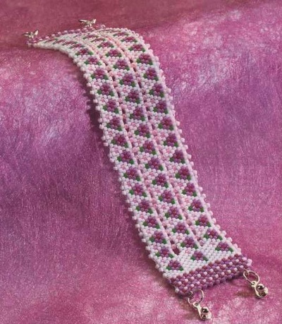 Плетем из бисера ажурный браслет